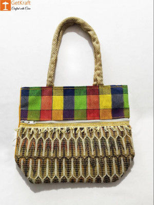 Handmade New Banjara Embroidery Patch Work Shoulder Jute Bag -  AndamanMarketStore