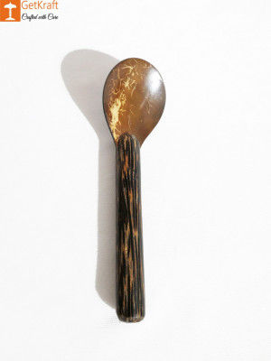 Coconut Shell Spoon Set of 10 Pieces(#965)-gallery-0