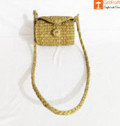 Handcrafted Natural Straw Sling Bag(#972) - Getkraft.com