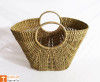 Natural Straw Oval Zally Handbag(#973)-thumb-1