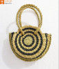 Attractive Striped Natural Straw Handbag(#975) - Getkraft.com