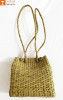 Natural Straw Grass Handmade Picnic Bag with Long Handle(#976)-thumb-0