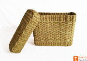 Kauna Rectangular Basket with Lid(#980) - Getkraft.com