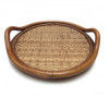 Cane Rattan Round Serving Kitchen Tray(#993) - Getkraft.com