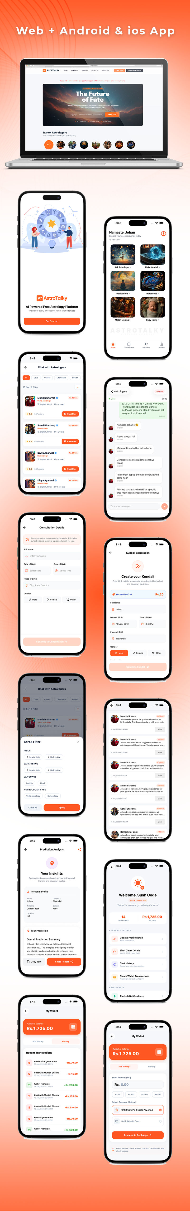 Ready to Use AI Powered Astrology App – Android, iOS, Website & Admin Panel