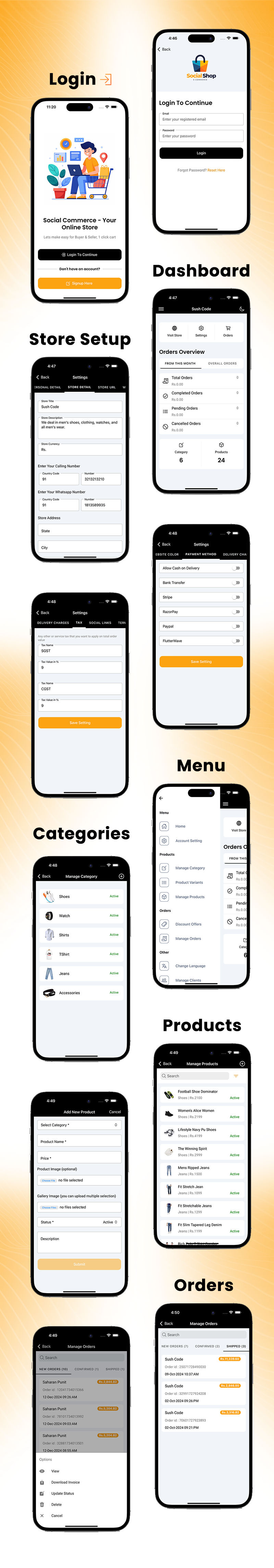 Social Commerce - SaaS Script for Small Sellers & Social Media Store Owners -Android | ios | Laravel - 6
