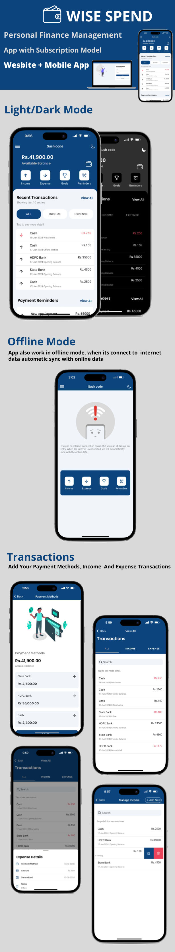 Wise Spend – Personal Finance Management App & Website with Subscription Model (SaaS Ready) - 5
