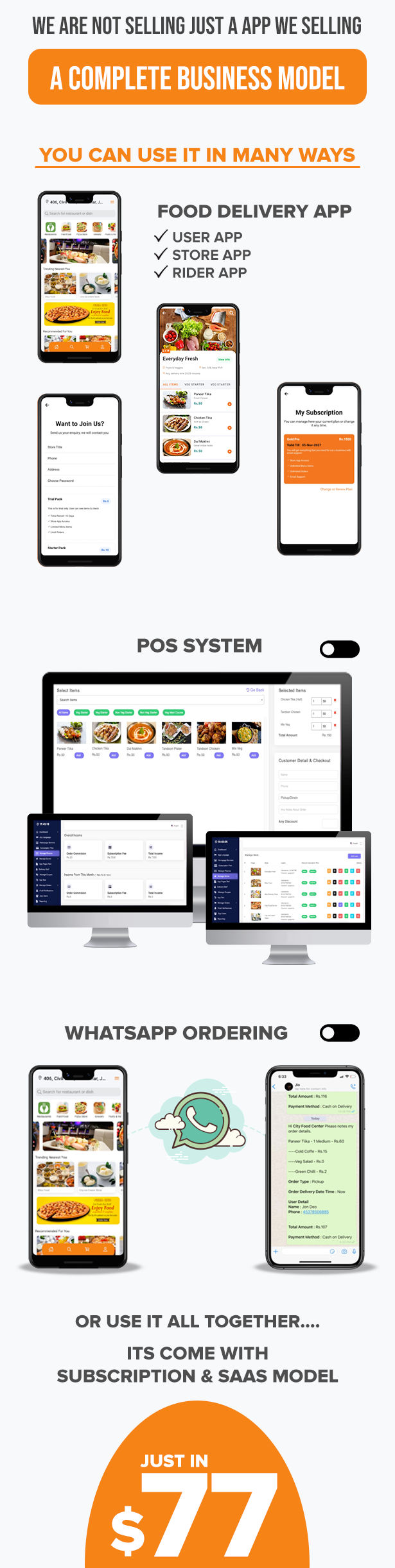Food Delivery App + POS System + WhatsApp Ordering - Complete SaaS Solution (ionic 5 & Laravel) - 4