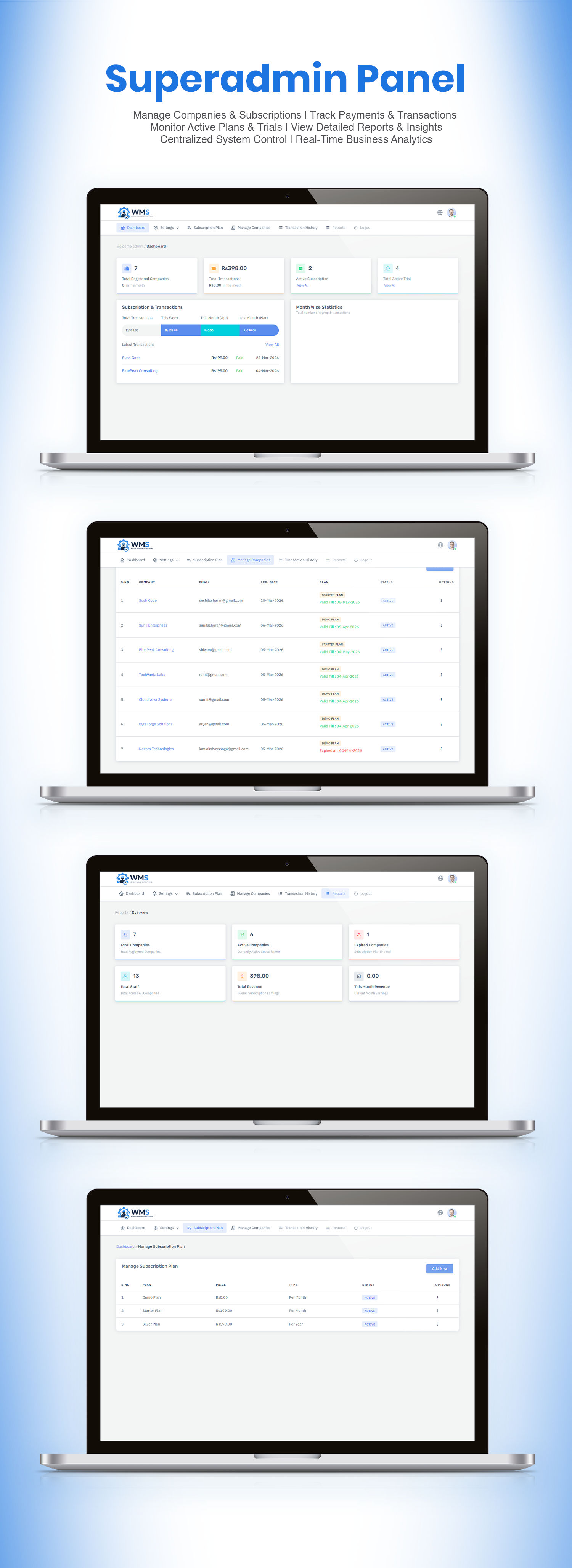 WMS : SaaS Worker Management System | Ready to use | Laravel