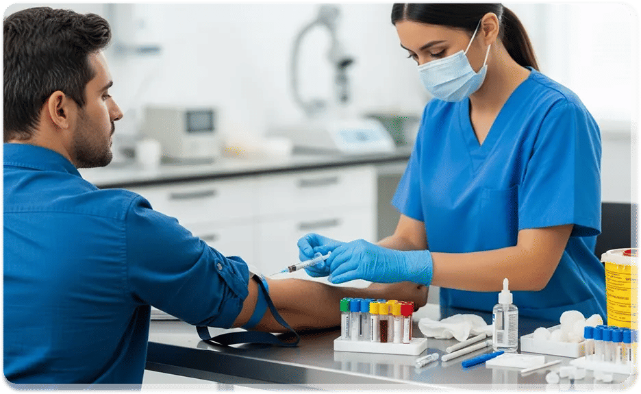 الفحوصات الدموية والتحليلية