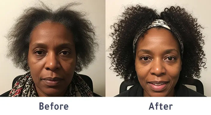 From Thinning to Full Afro Hair – Before & After Afro Hair Transplant for Women in Istanbul, Turkey