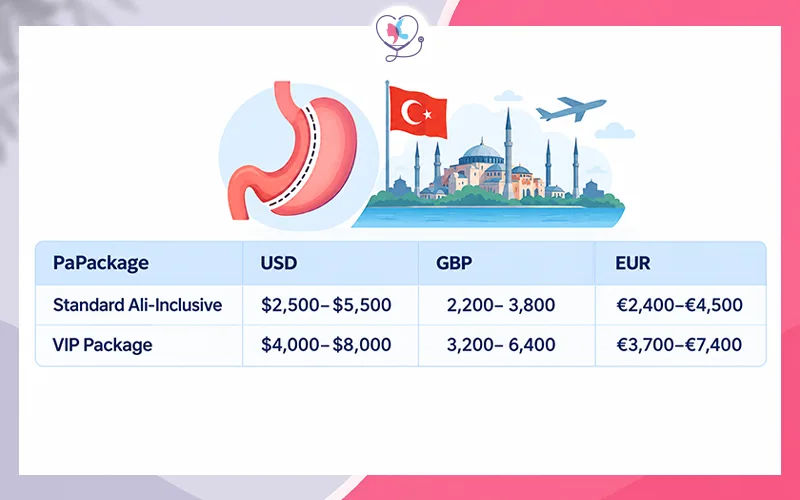 Cost of Gastric Sleeve Surgery in Turkey in 2026
