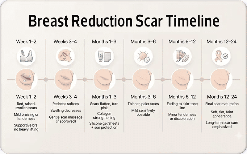 Breast Reduction Scar Recovery Week by Week