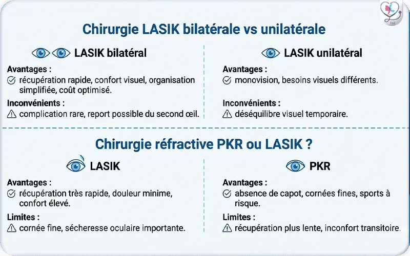 LASIK unilatéral (un œil à la fois)