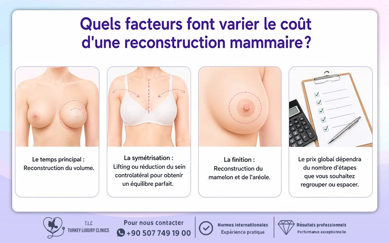 Quels facteurs font varier le coût d'une reconstruction mammaire ?