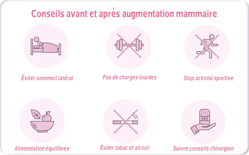 Conseils avant et après augmentation mammaire