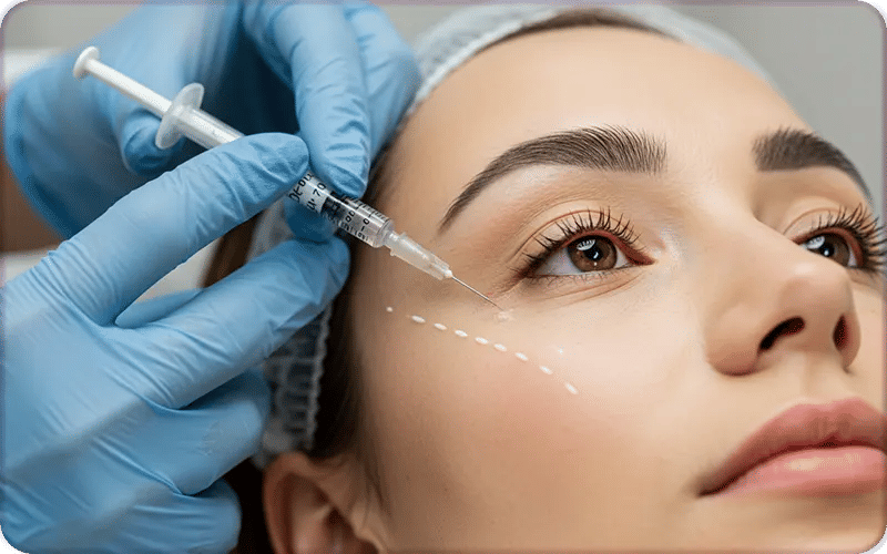 ثانياً: علاج الهالات السوداء بالفيلر