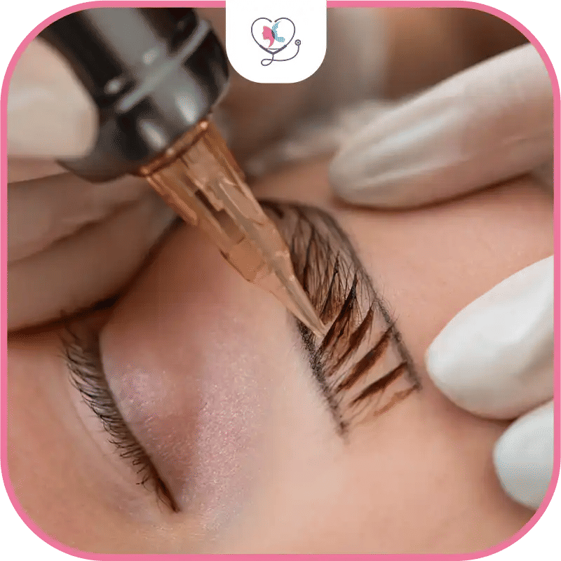 During Eyebrow Transplant