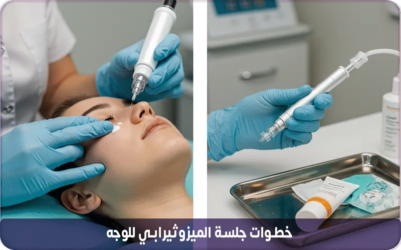 خطوات جلسة الميزوثيرابي للوجه 