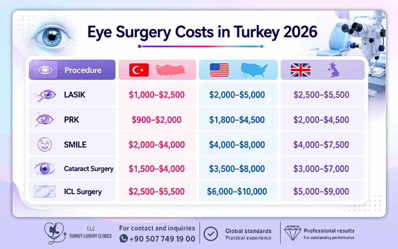 Eye Surgery Costs in Turkey 2026