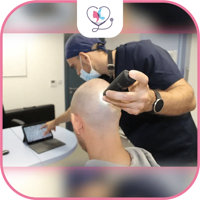 Before Hair transplant for Burns and Scars