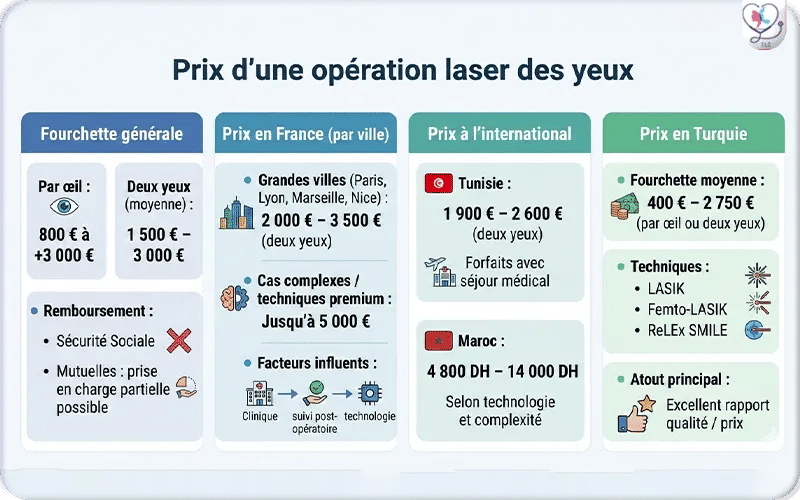 Prix d’une opération laser des yeux