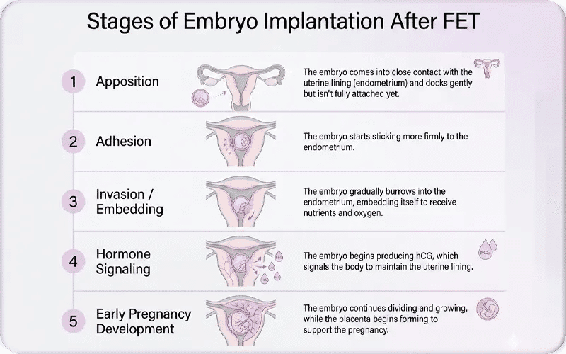 Stages of Embryo Implantation After FET
