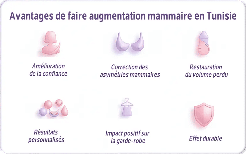 Avantages de faire augmentation mammaire en Tunisie
