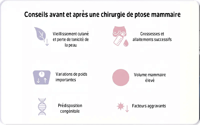Les causes principales de la ptose mammaire