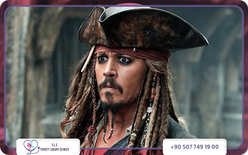 Johnny Depp teeth as Captain Jack Sparrow – gold dental caps used in Pirates of the Caribbean for authentic pirate look