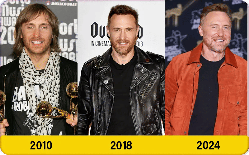 évolution de david guetta en images