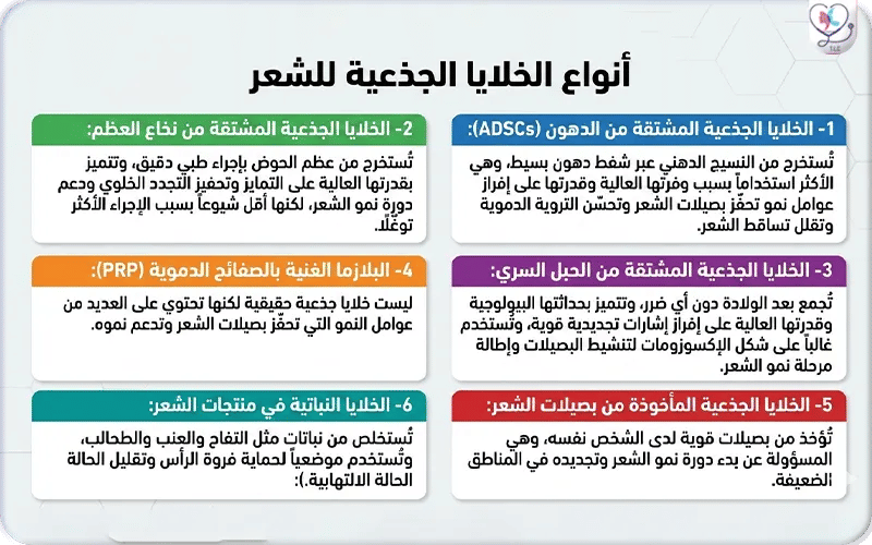 أنواع الخلايا الجذعية للشعر