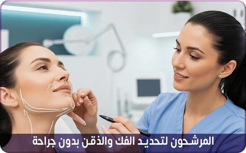 المرشحون لتحديد الفك والذقن بدون جراحة