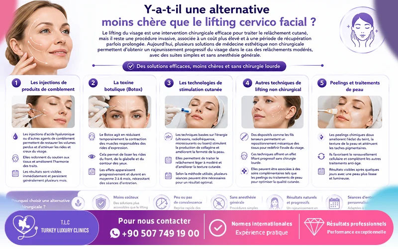 Y-a-t-il une alternative moins chère que le lifting cervico facial?