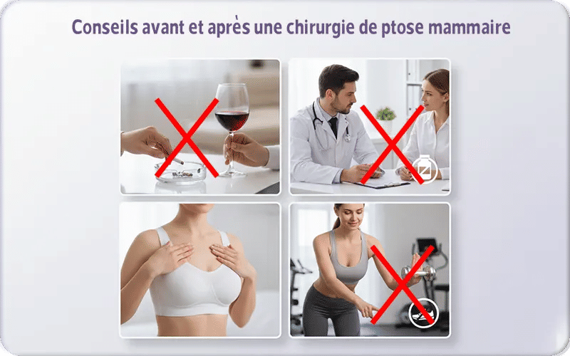 Conseils avant et après une chirurgie de ptose mammaire