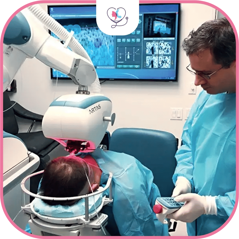  robotique dans les procédures de greffe de cheveux