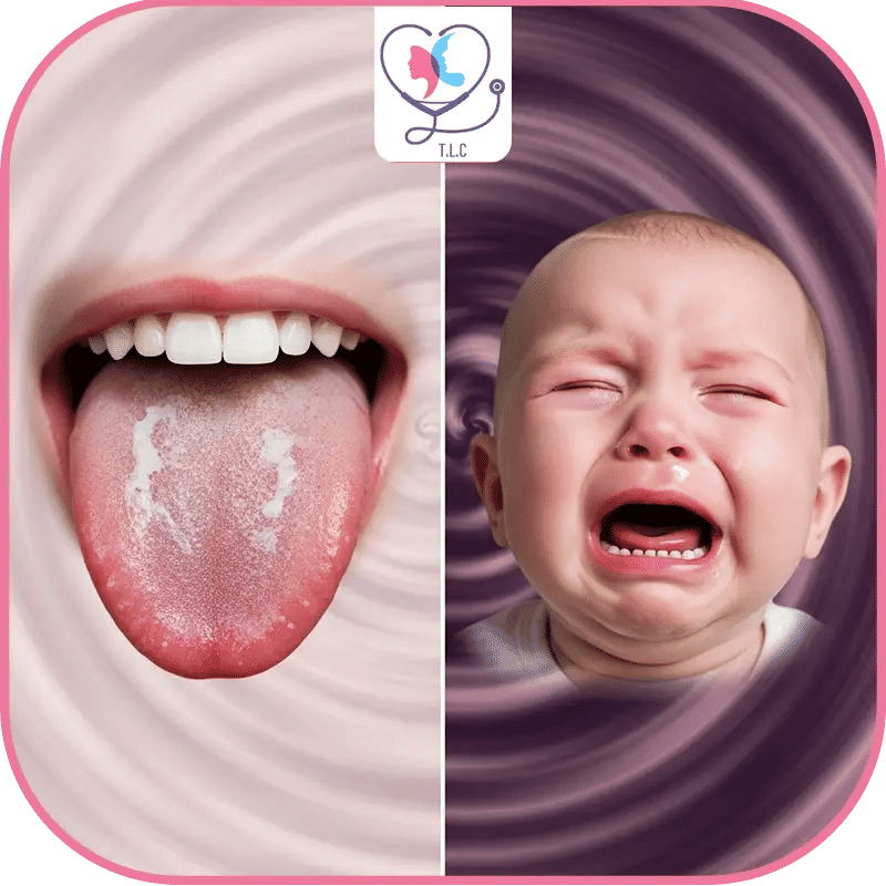 شكل فطريات الفم عند الرضع