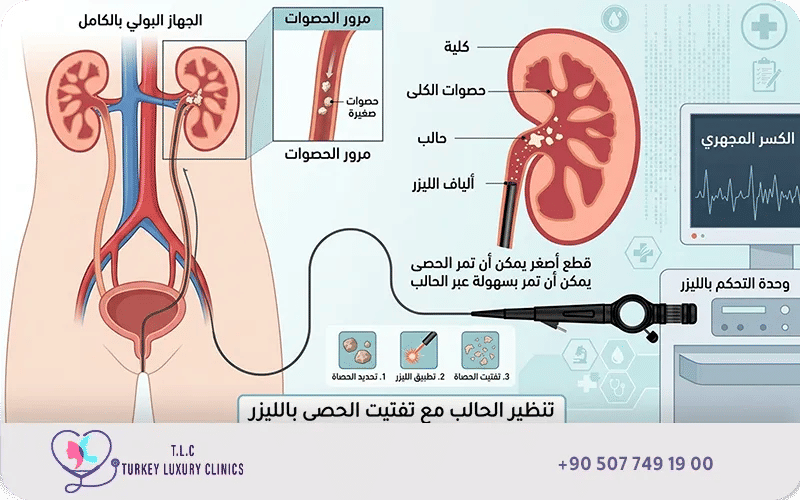 ما هو تفتيت حصى الكلى بالليزر؟