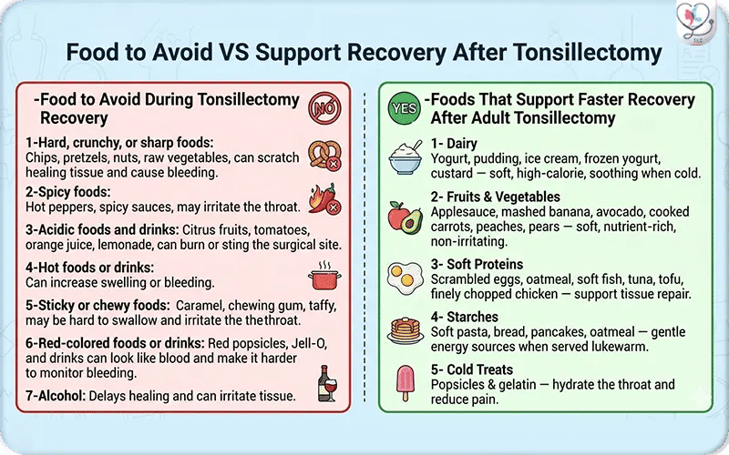 Foods That Support Faster Recovery After Adult Tonsillectomy