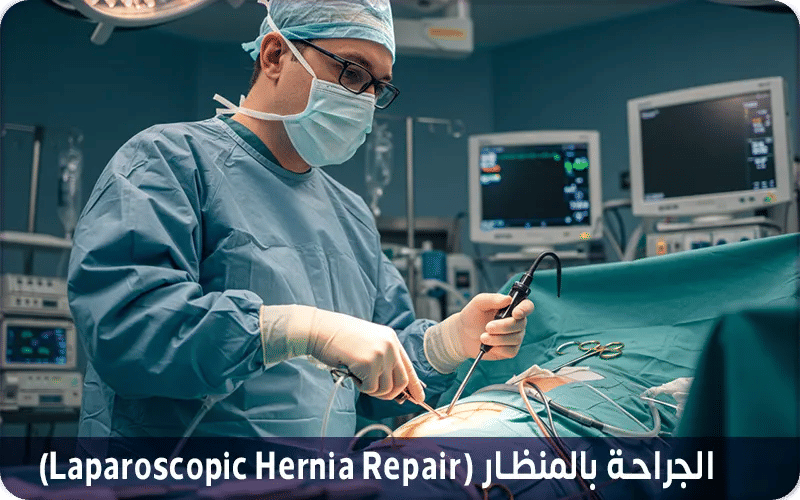 2. الجراحة بالمنظار (Laparoscopic Hernia Repair)