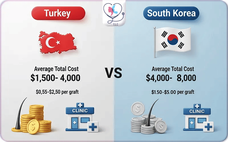 Hair Transplant Cost in Korea vs. Turkey