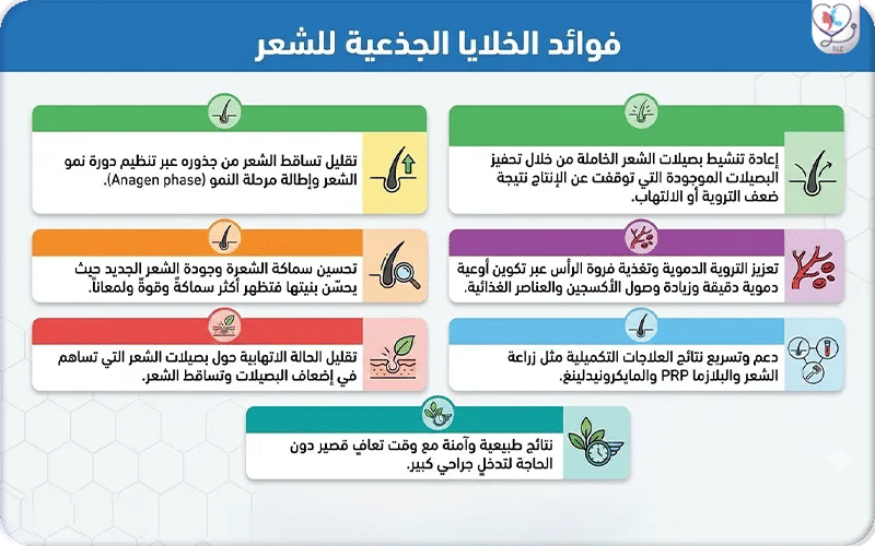 فوائد الخلايا الجذعية للشعر