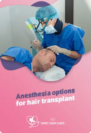 Anesthesia options for hair transplant