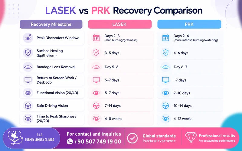 LASEK vs PRK Recovery Comparison