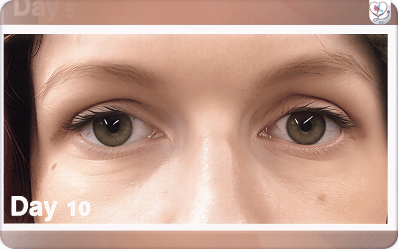 Blépharoplastie inférieure après 10 jours