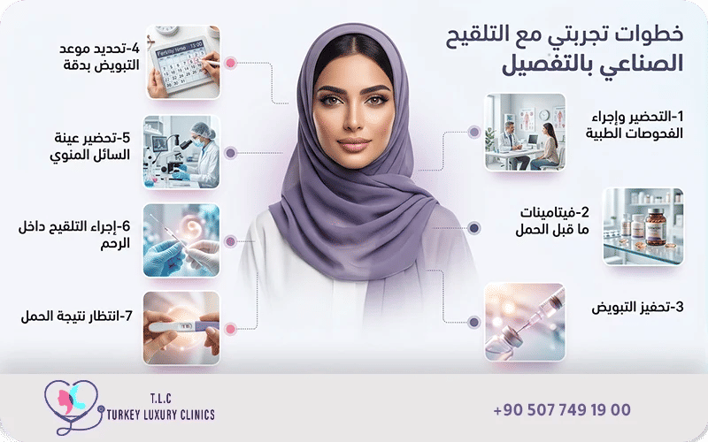 خطوات تجربتي مع التلقيح الصناعي بالتفصيل