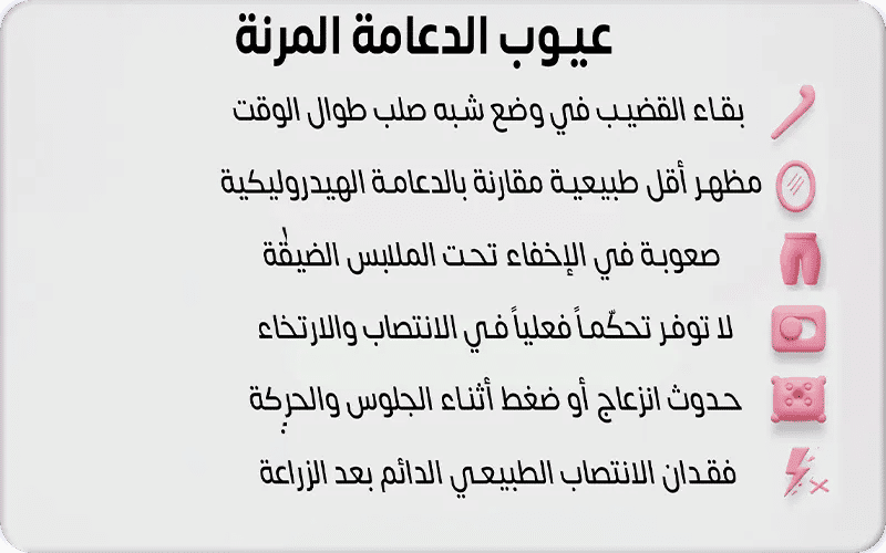 عيوب الدعامة المرنة