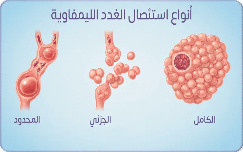 أنواع استئصال الغدد الليمفاوية