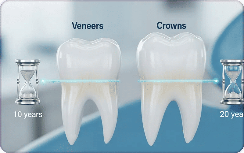Durability of Veneers vs Crowns