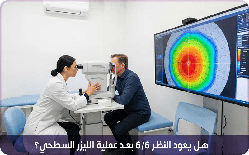 هل يعود النظر 6/6 بعد عملية الليزر السطحي؟